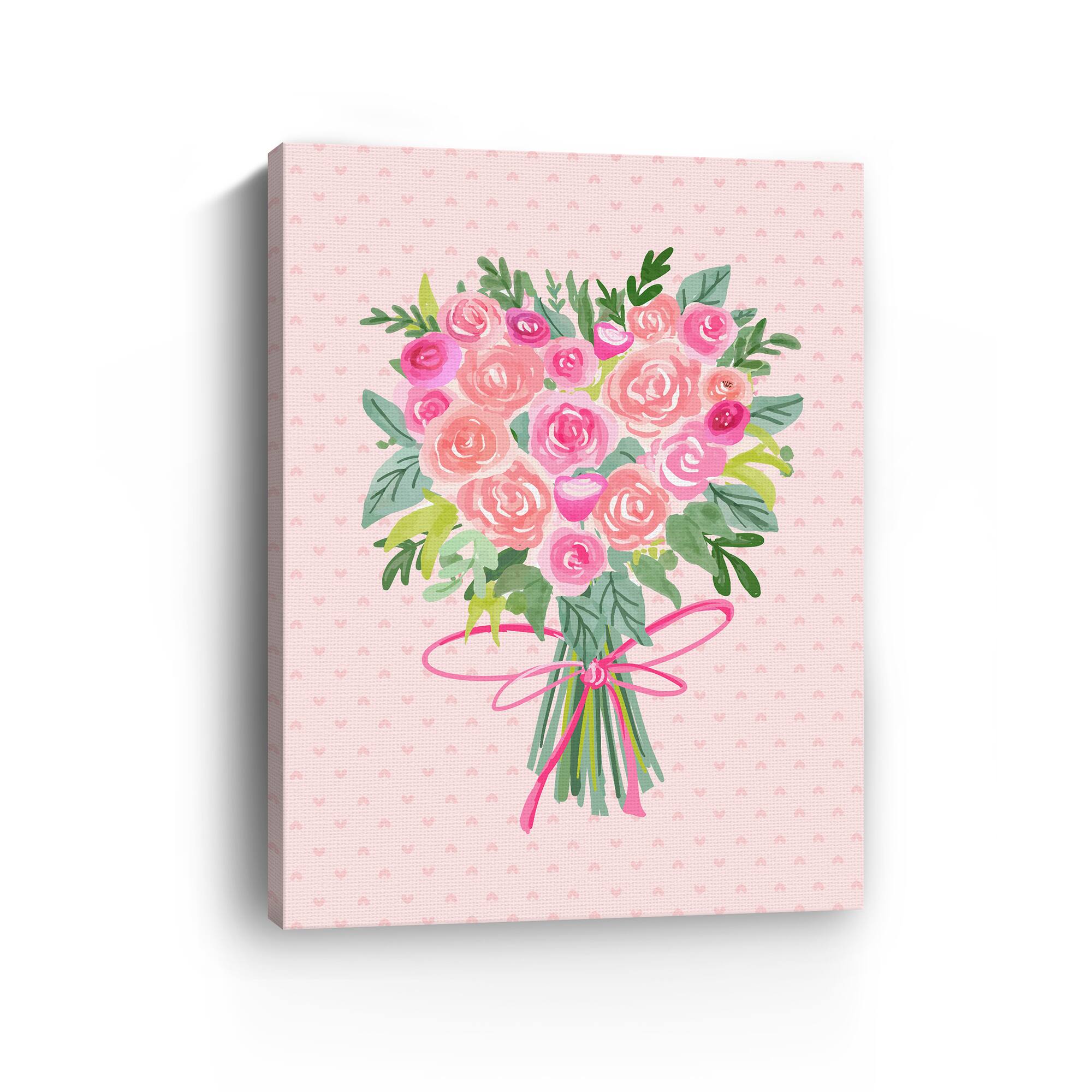 Heart Roses Canvas Giclée Art